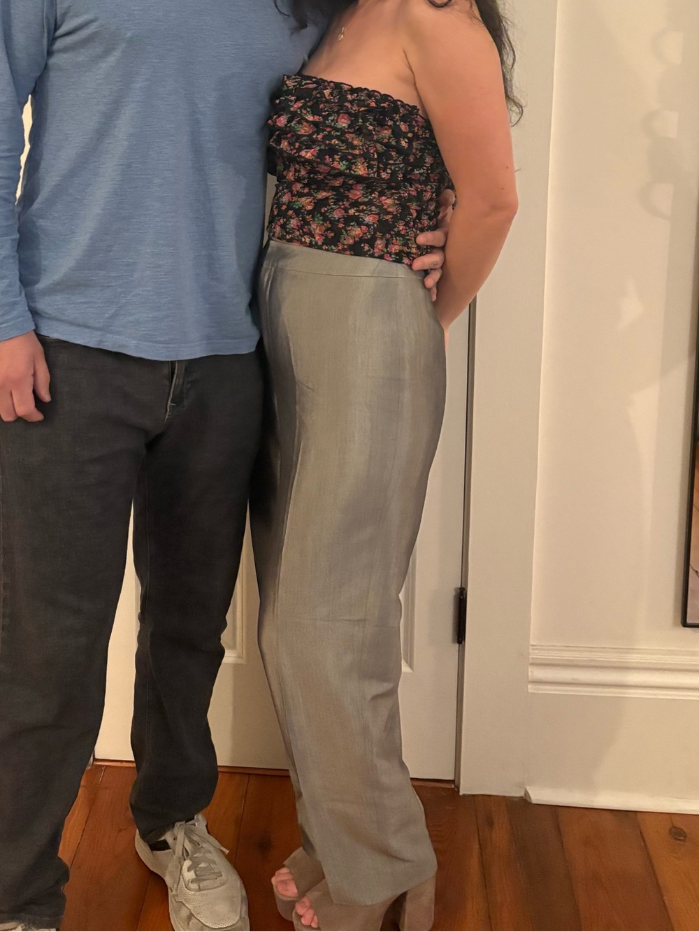 Office Siren Silver Dress Pants